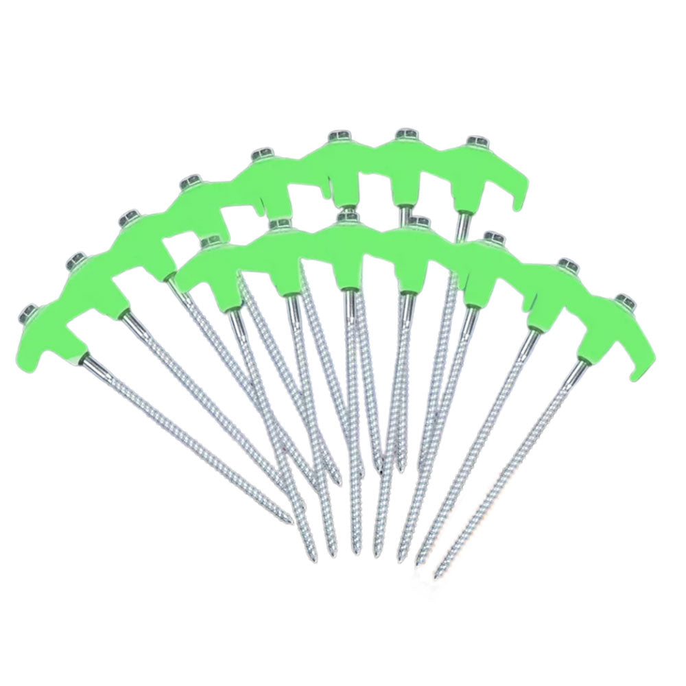 15Pcs Glow in the Dark Tent Pegs Heavy Duty Ground Anchor Tent Stakes