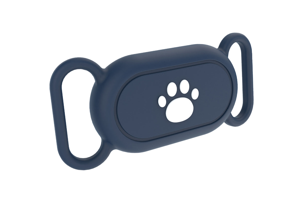 Pet Silicone Collar Holder Case for Samsung Galaxy SmartTag 2 - Cat paw
