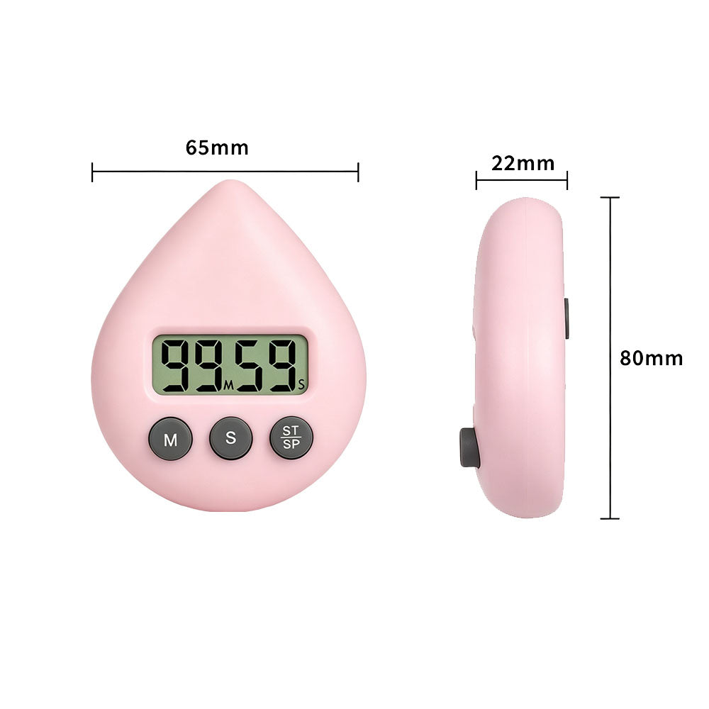Water Resistant Digital Kitchen Countdown Timer-Pink