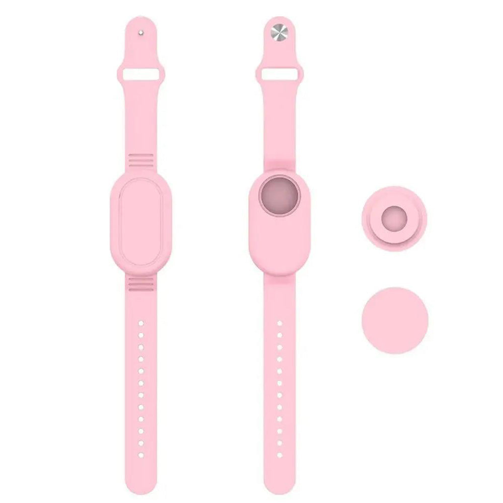 Silicone Bracelet Full Cover for Samsung Galaxy SmartTag 2 Watch Case with Wristband Pink