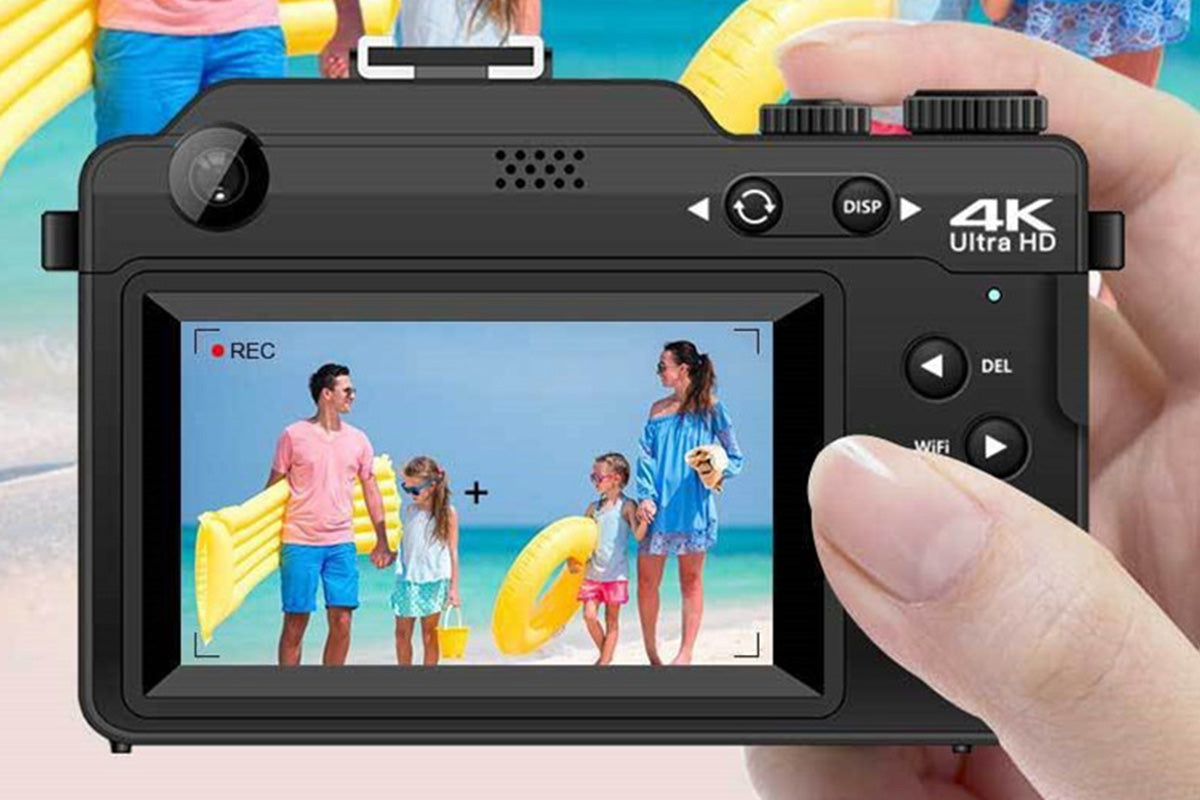 4K Digital Camera for Photography Video 18X Zoom Autofocus Anti-Shake Camera -Black