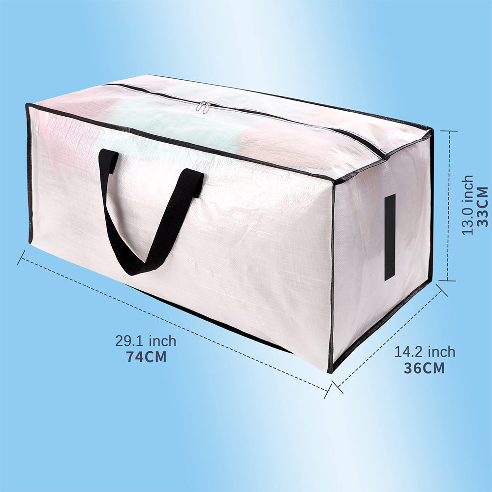 2Pcs 83L Moving Bag with Dual Zippers and Handles