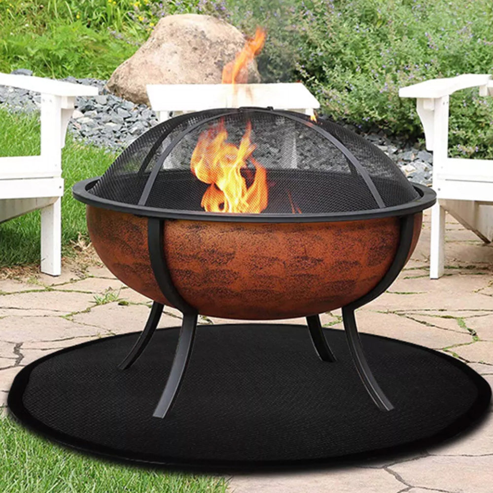BBQ Fire-Resistant Mat Grill Splatter Rug Heat Resistant Floor Protection Carpet