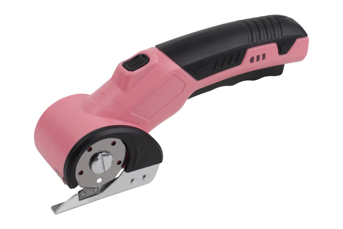 USB Cordless Electric Scissors Rechargeable Fabric and Cardboard Cutter-Pink