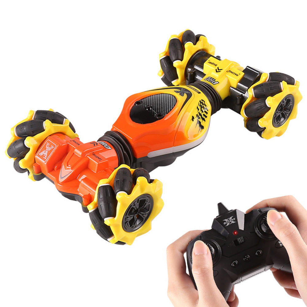 4WD Hand Gesture Sensing RC Stunt Car 360 Degree Off-Road Remote Control Twist Car Toy Yellow