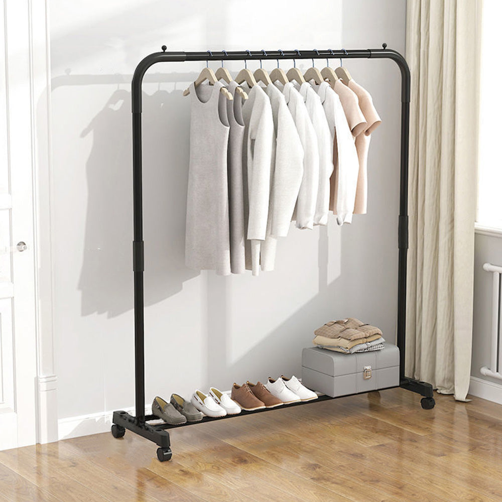 Rolling Clothes Garment Rack with Storage Shelf Clothes Hanging Organizer with Wheels