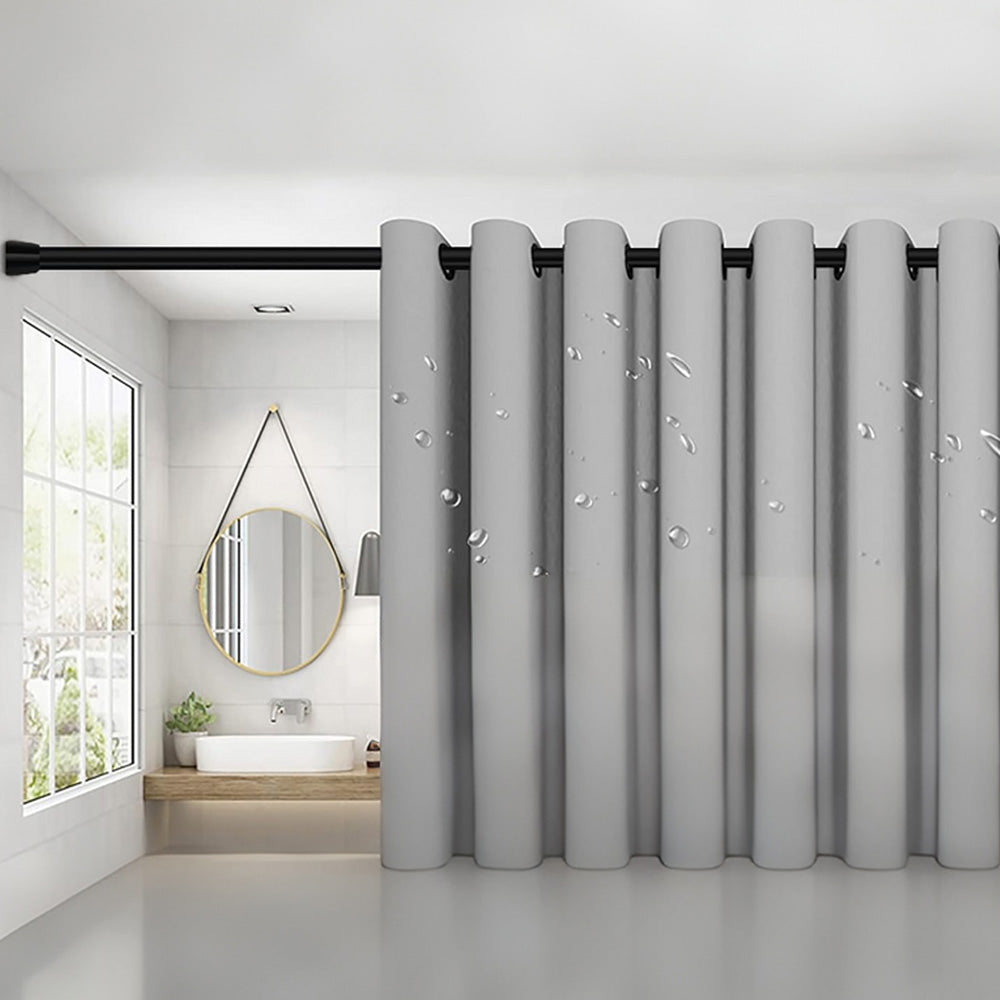 No Drilling Black Expandable Rods Adjustable Curtain Rods for Window
