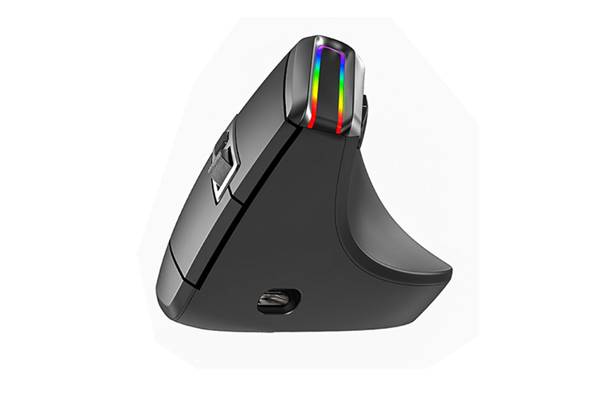 2Pcs Ergonomic Vertical Mouse 2.4G RGB Wireless Optical Mouse for Computer PC
