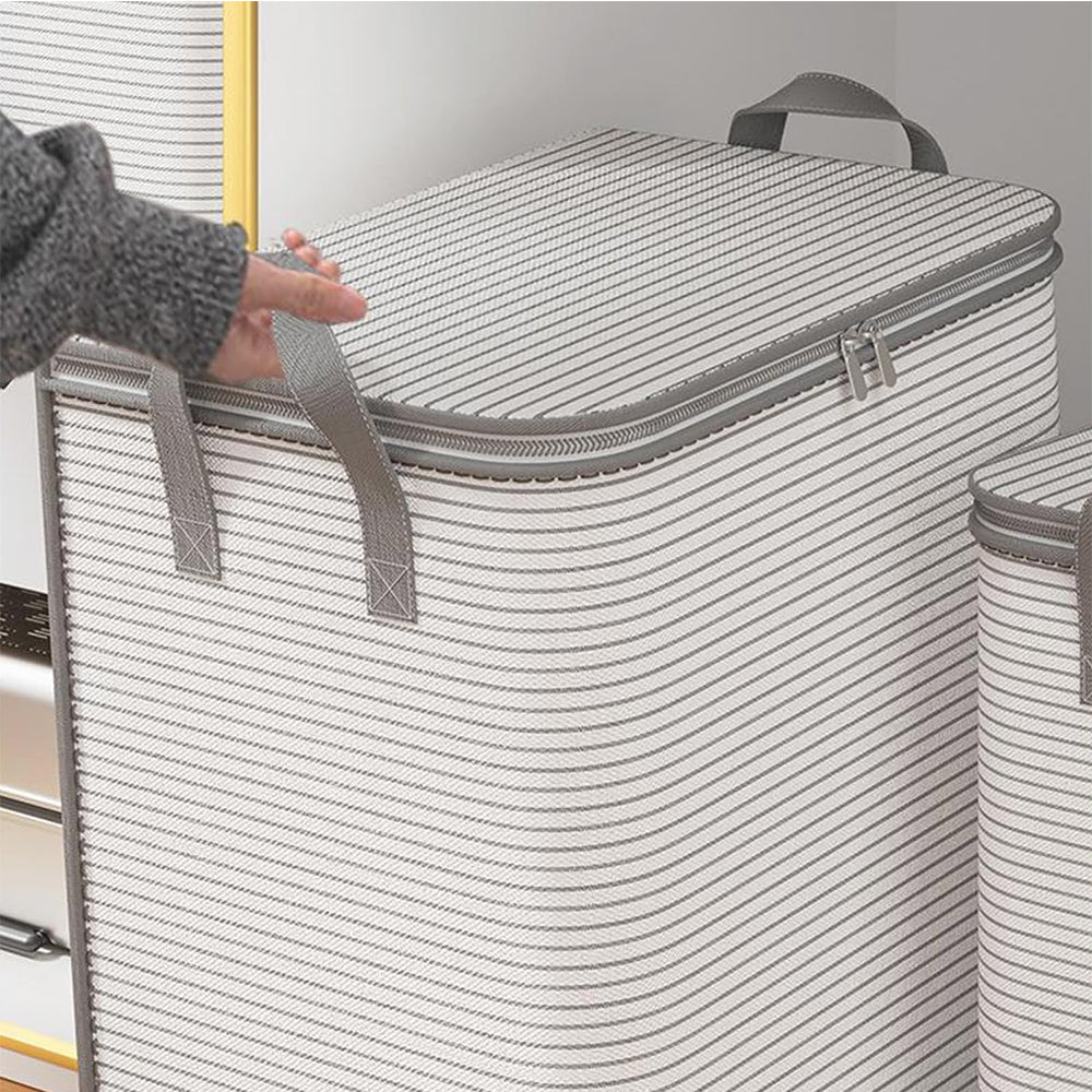 4Pcs Set Large Capacity Clothes Storage Bin Quilt Blanket Storage Organizer Home Organizer Container
