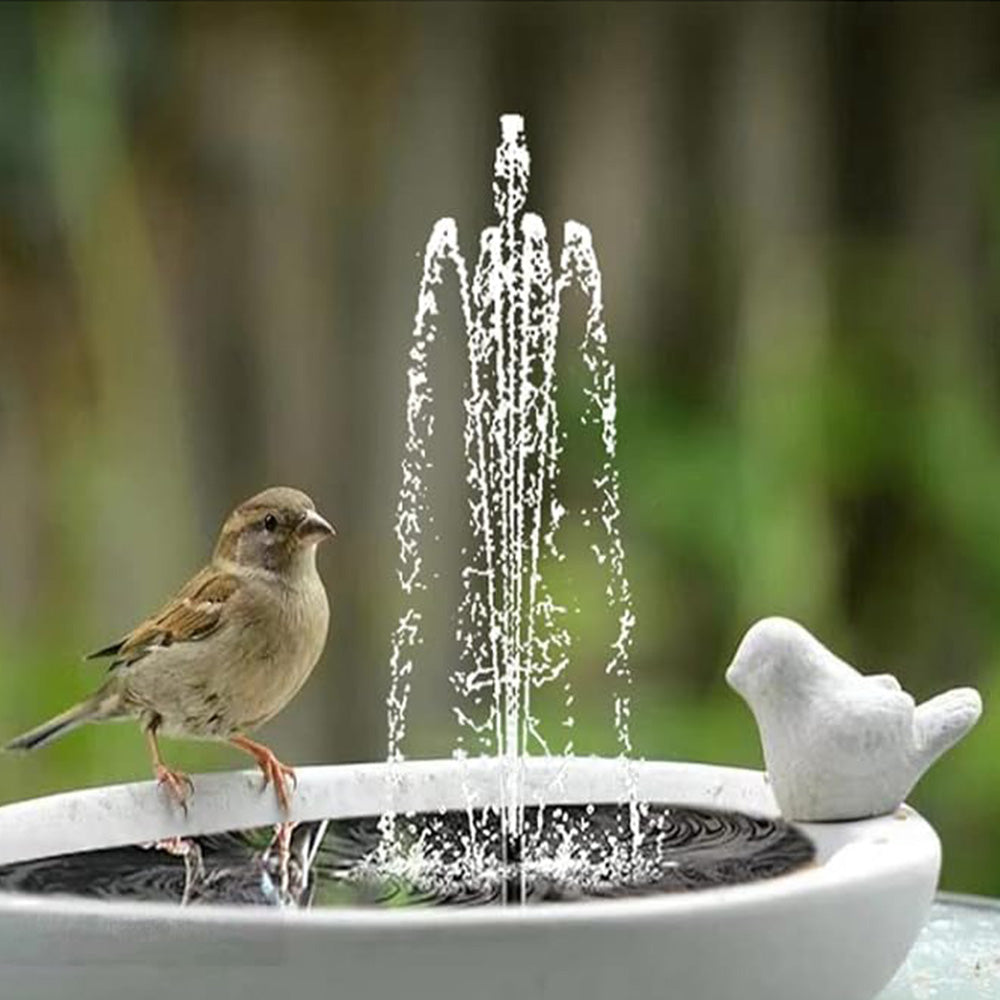 3-Tier Solar Bird Bath Fountain Waterfall Water Pump for Birdbath Garden Backyard Pond Pool Outdoor Decoration