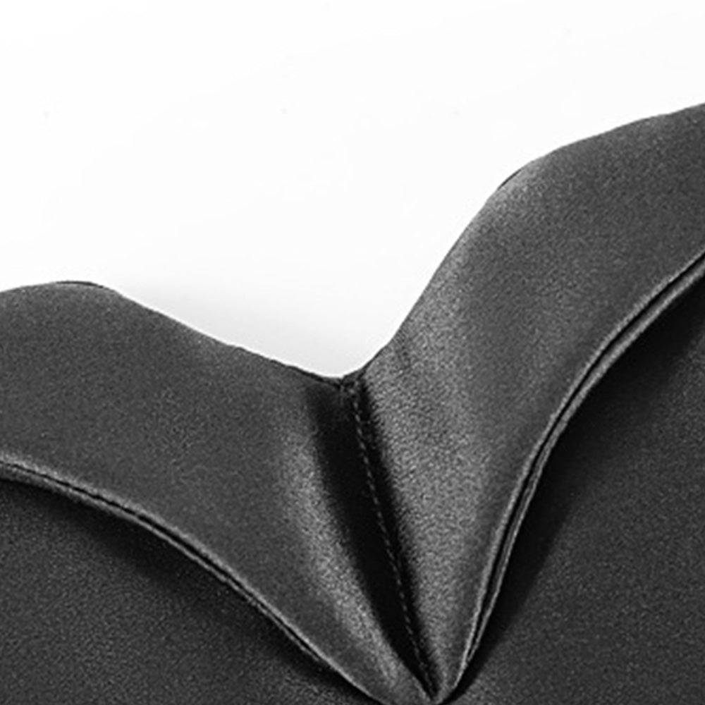 Silk Eye Mask for Sleeping Soft Pressureless Eye Cover Large Size Sleep Mask Black
