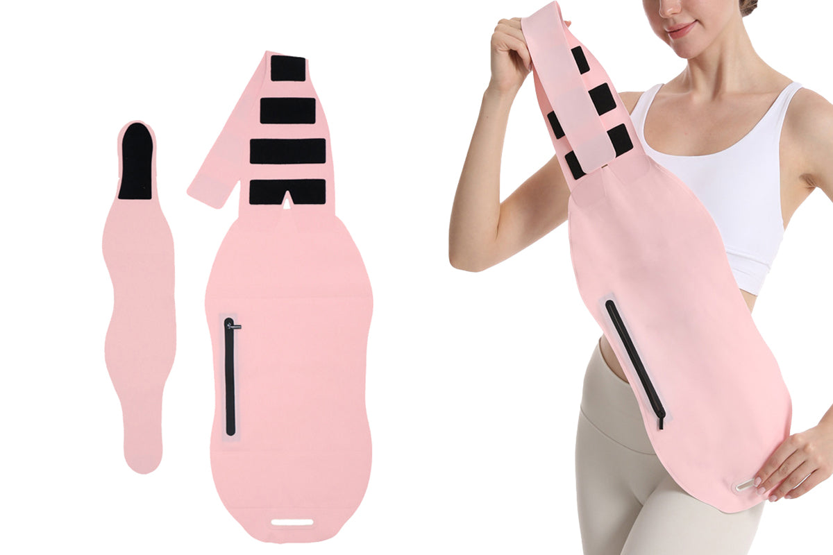 2Pcs Castor Oil Pack Wrap Reusable Breast Extension Strap for Waist Neck