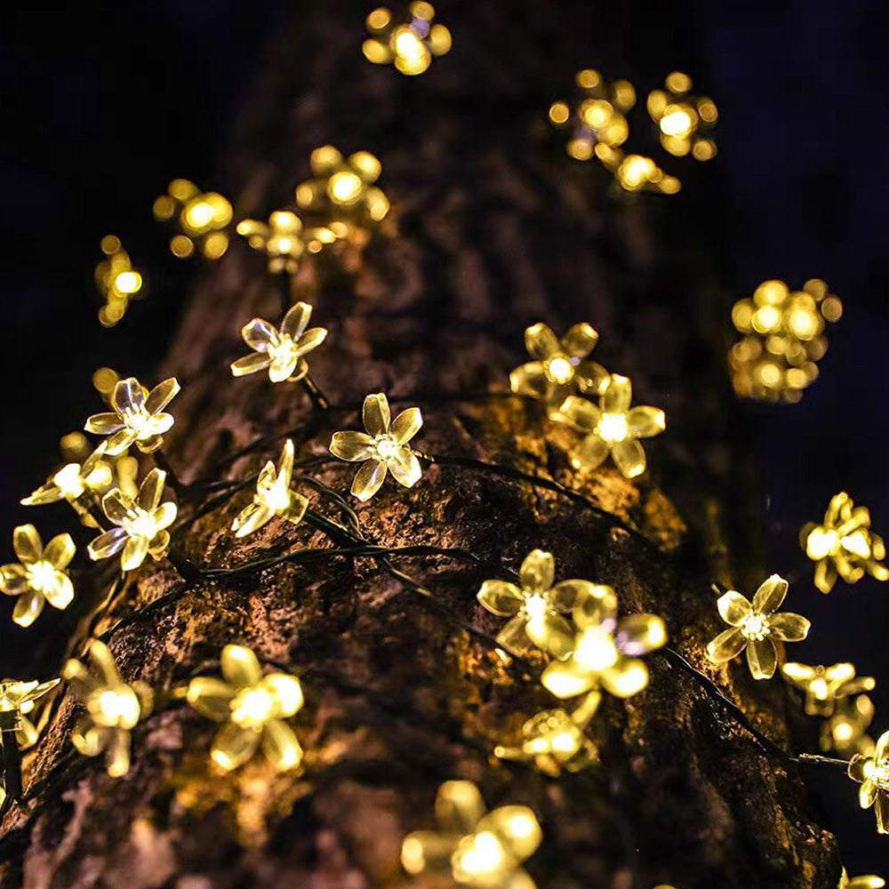 Outdoor Solar Flower String Lights Fairy Garden Lights for Christmas Decor Style 2