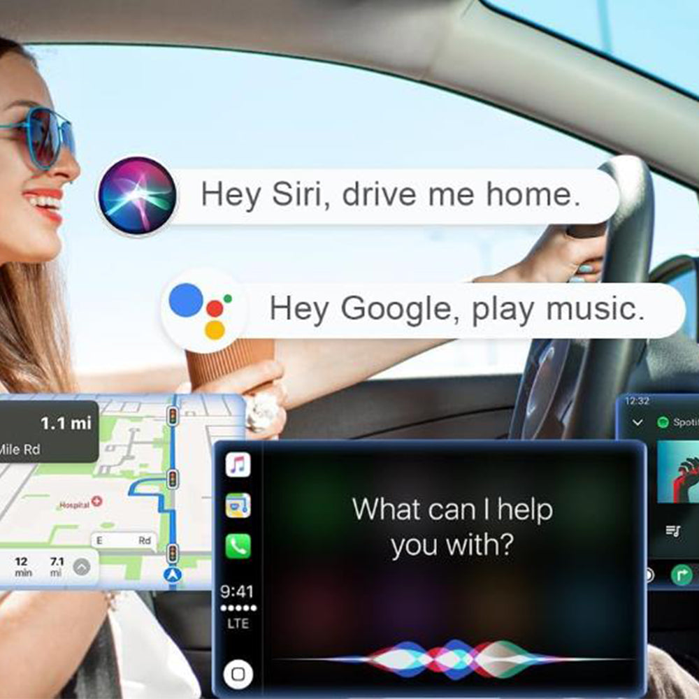 2 in-1 Wireless WiFi CarPlay Adapter Plug and Play Bluetooth Android Auto Car Dongle Connect Box