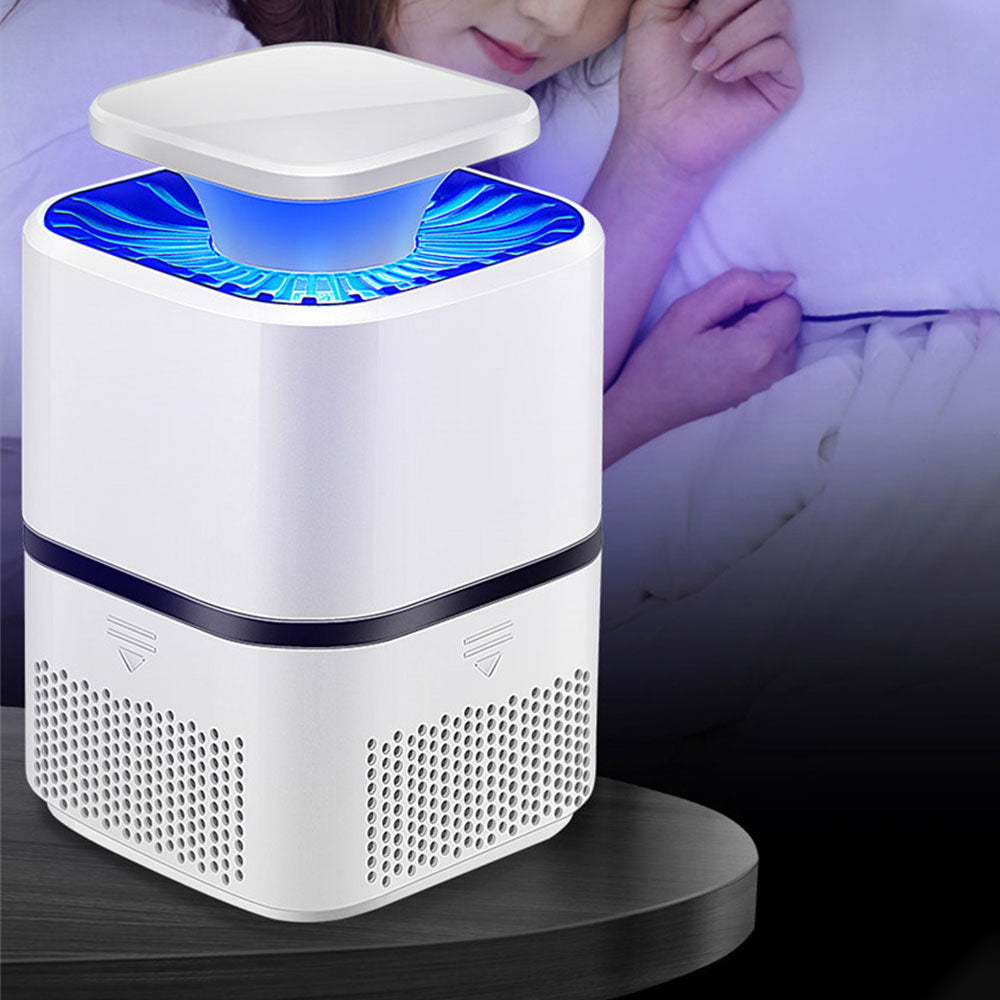2-in-1 Electric Mosquito Killer Lamp USB Powered Fly Trap Mosquito Zapper White