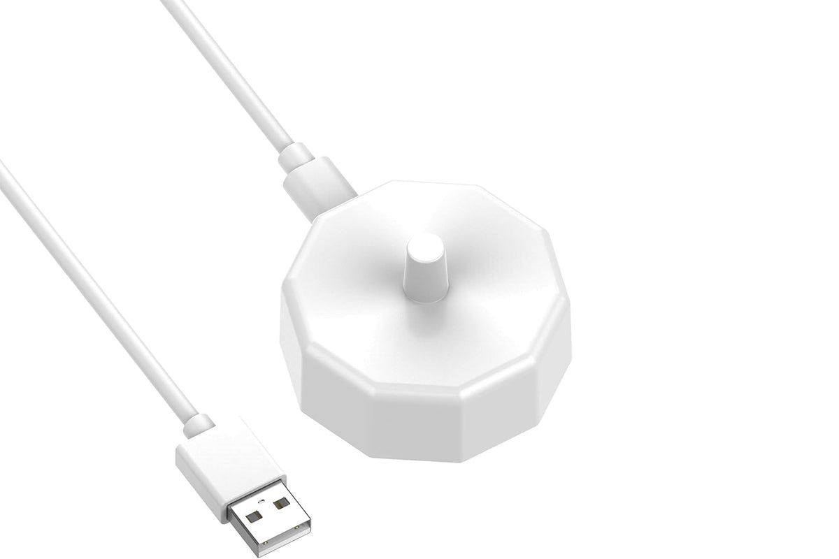 USB Charger for Braun Oral-B Electric Toothbrushes Portable Charging Base Power Cable Cord-White
