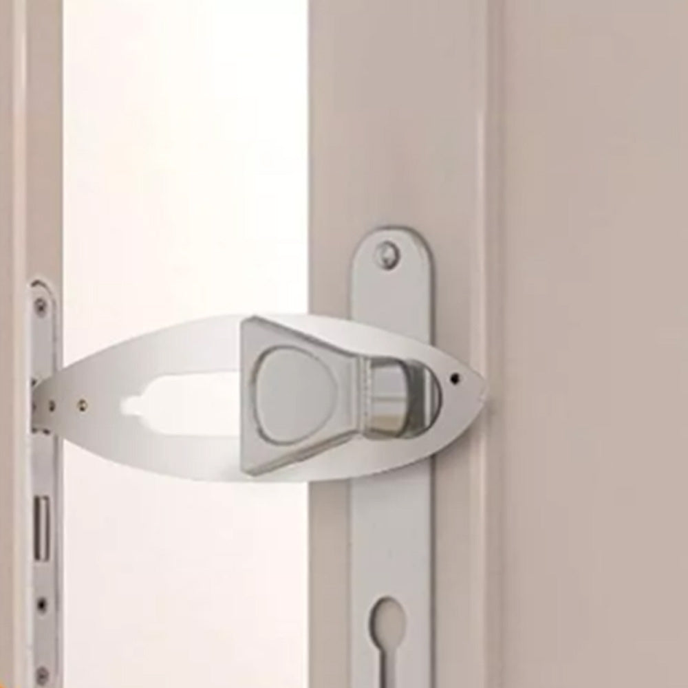 Adjustable Cat Door Latch Fast Flex Pet Door Stopper to Keep Dogs Away White