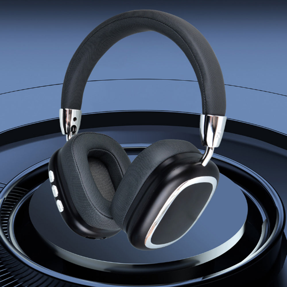 Bluetooth 5.3 Wireless Headphones Stereo Earphones Over Ear Headset Black