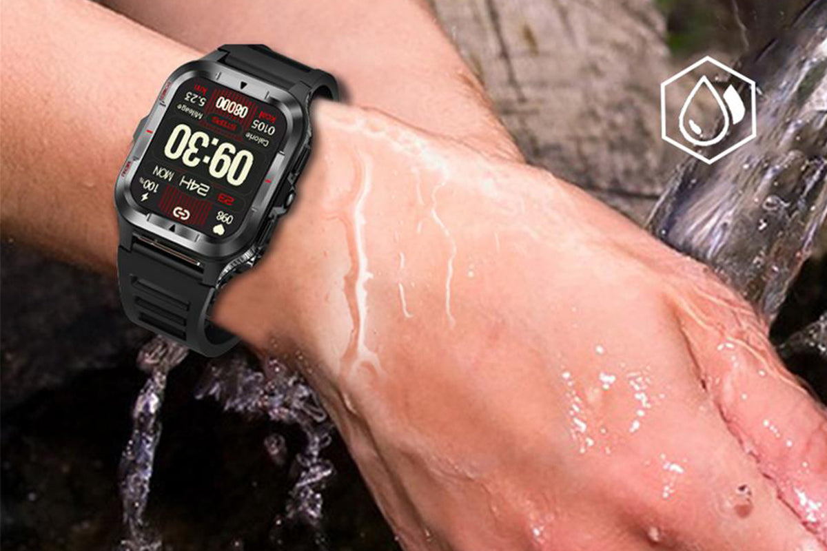 Smart Watches for Men Fitness Tracker with Call Function 100+ Sport Modes Flashlight-Black