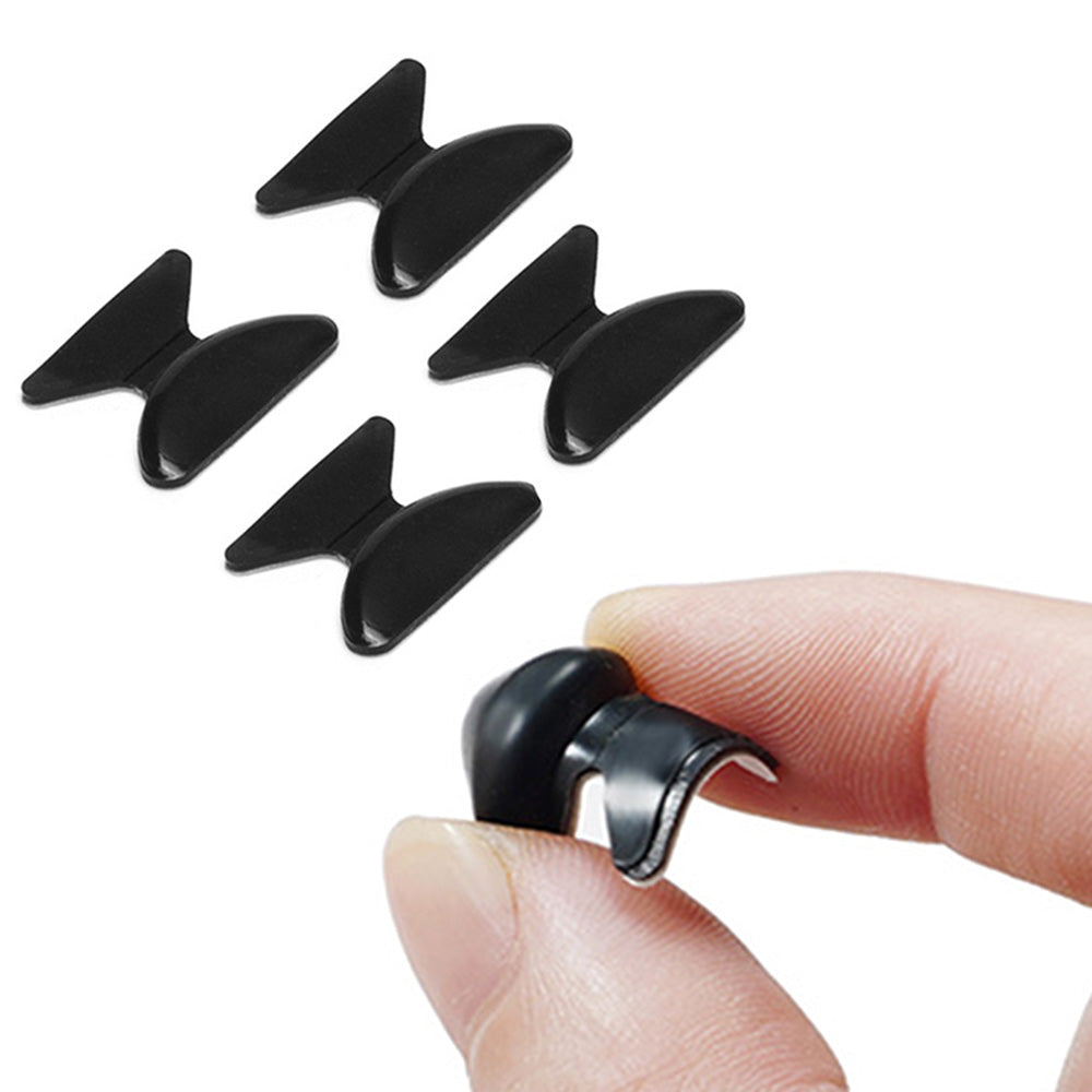 12 Pairs Eyeglass Nose Pads Stick On 1.8mm Anti Slip Adhesive Eyewear Nose Pads Cushions-Black
