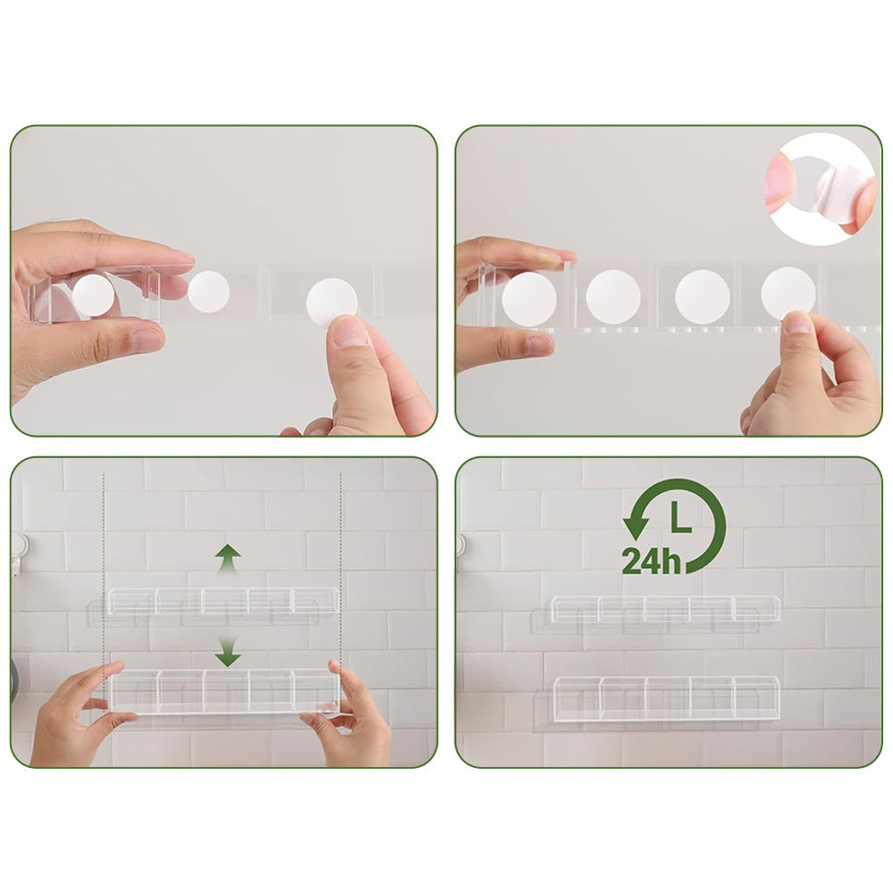 Door Mounted Acrylic Straw Holder Set for Cabinet Door Tumbler Straw Storage Organizer