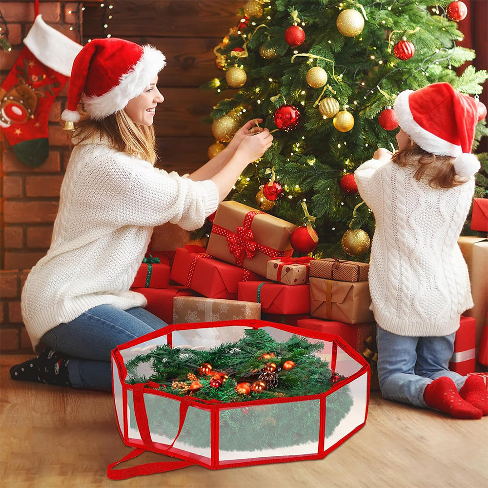 76cm Christmas Wreath Storage Bags Octagon Xmas Garland Bags