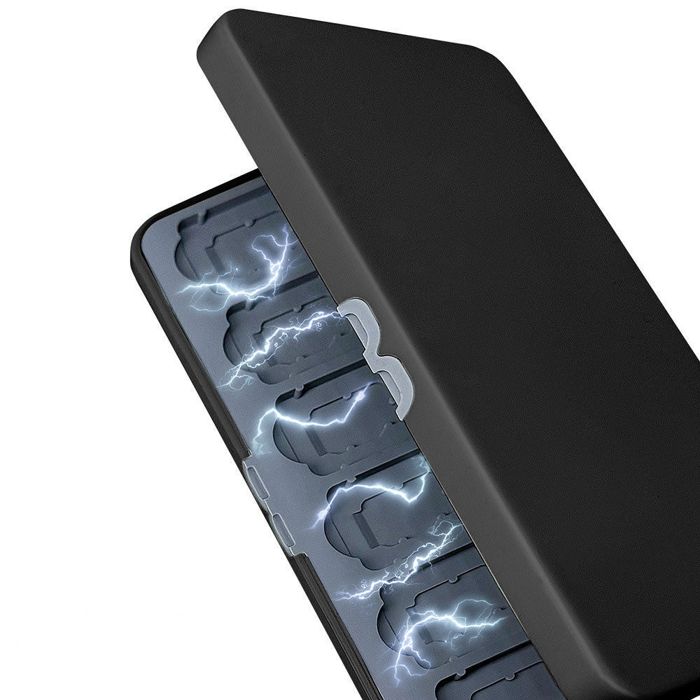 24-in-1 Game Card Storage Case Snap-Closure Protection Box for Nintendo Switch Lite / OLED Black