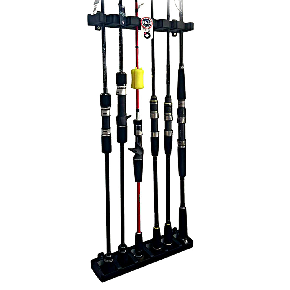 Wall Mounted 6-Rod Storage Rack Fishing Pole Display Holder Vertical