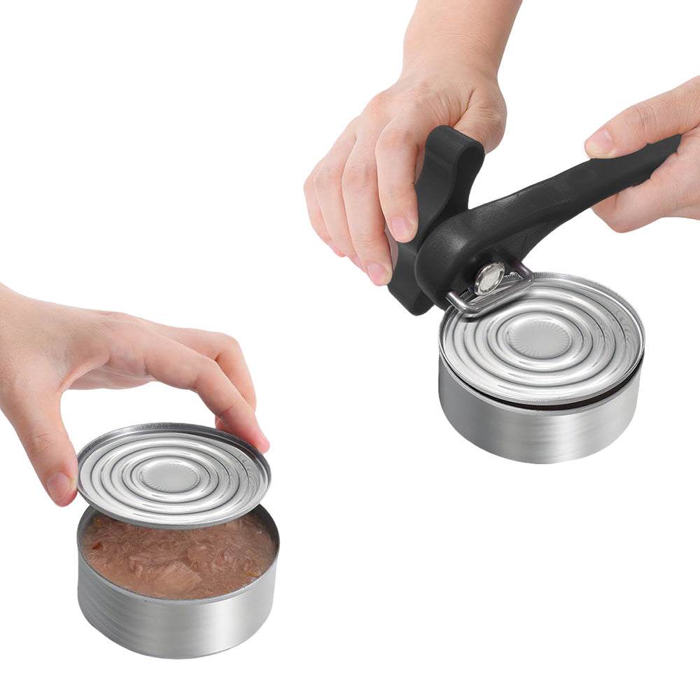 Smooth Edge Professional Can Opener Manual Stainless Steel Cut Lid Side-Black