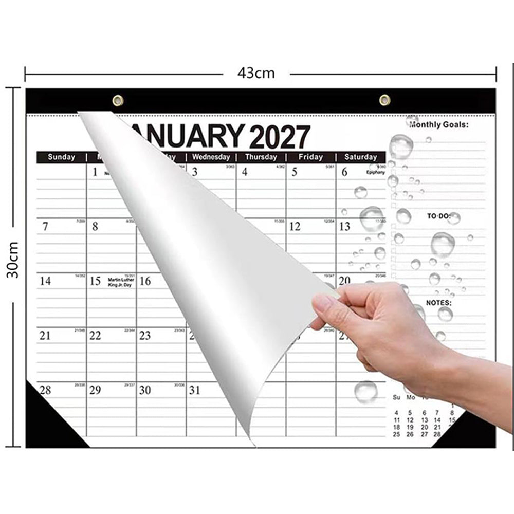 18 Monthly Wall Calendar Monthly Desk Calendar with To-do List