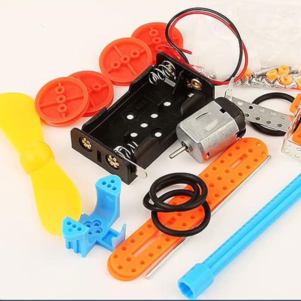 7Pcs Set STEM Toys for Kids Robot Building Science Experiments Toy Electric Motor Engineering Kit