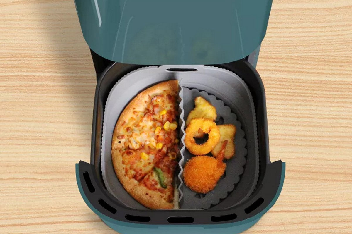 Air Fryer Silicone Liners For reusable Baking Tray Oven Accessories-Gray