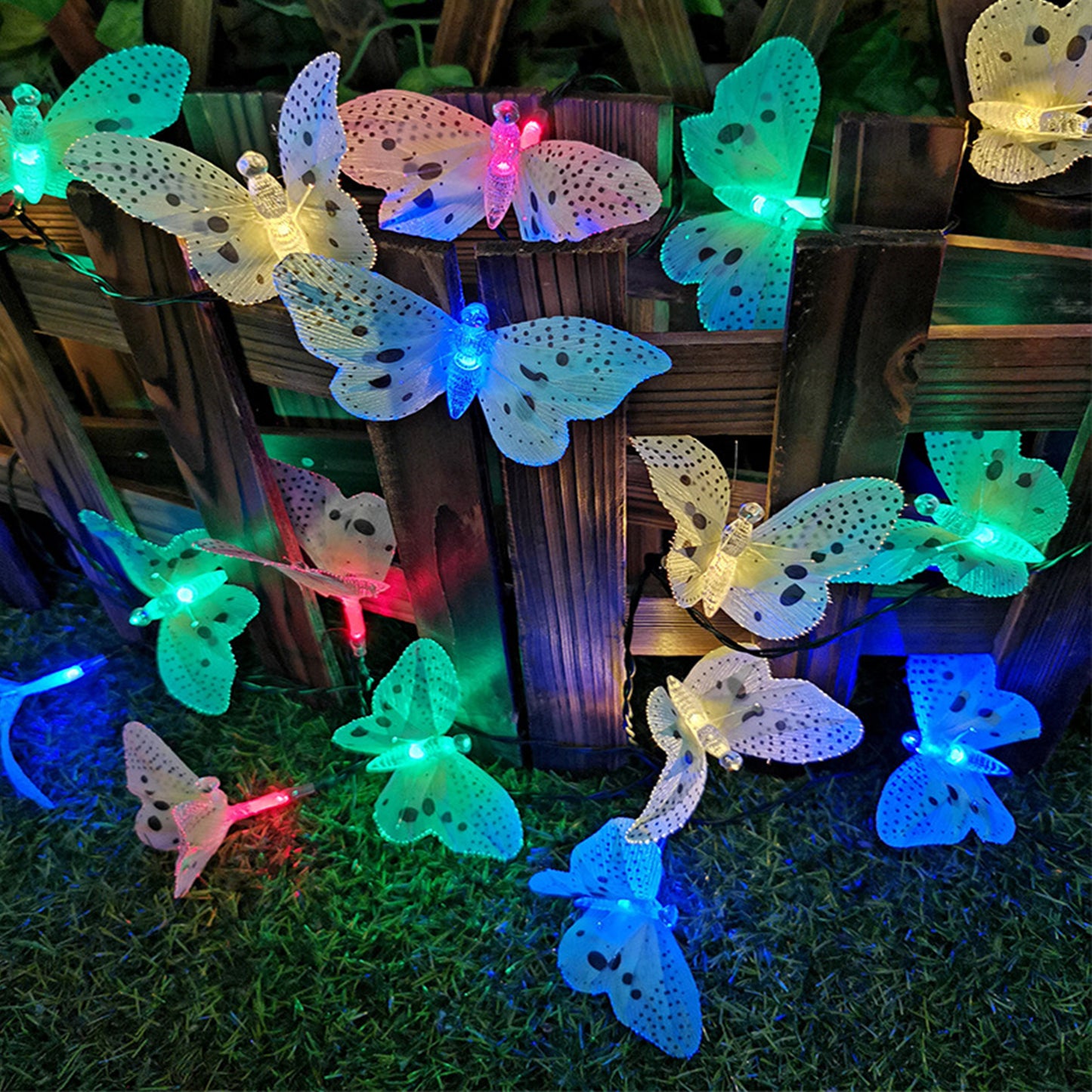 12/20 LED Solar Butterfly String Lights Outdoor Lighting Decoration Lamps