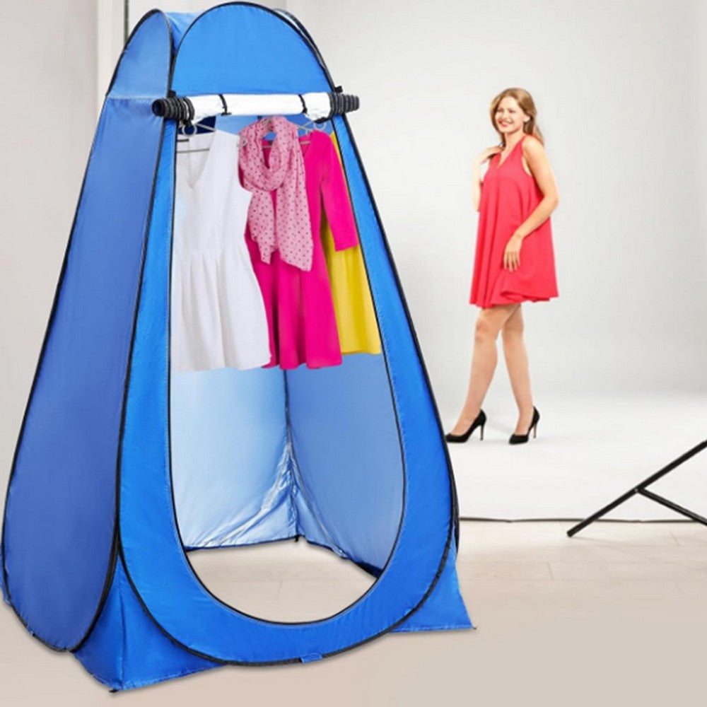 Pop-Up Privacy Tent Portable Outdoor Camping Shower Toilet Tent Changing Room for Hiking Blue