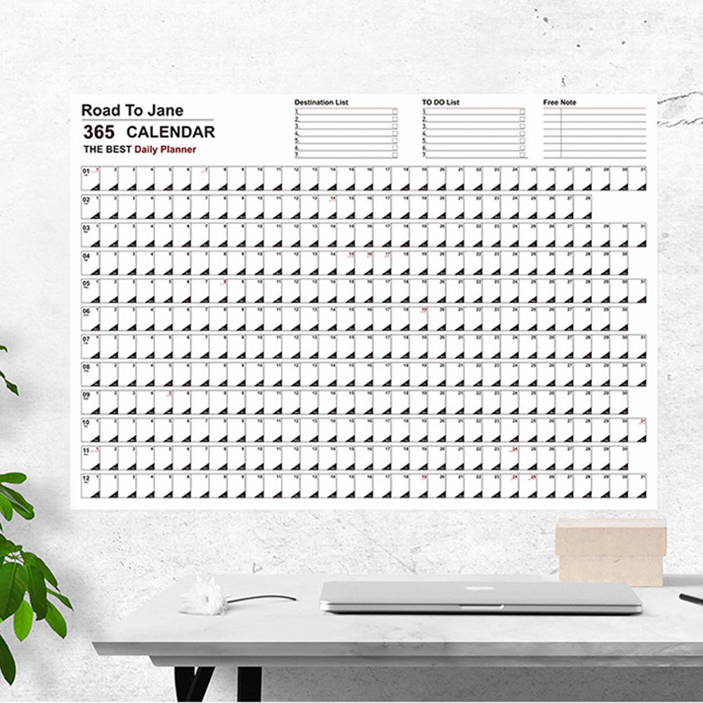 2024 Annual Wall Calendar Wall Planned Day Daily Schedule Countdown Calenders