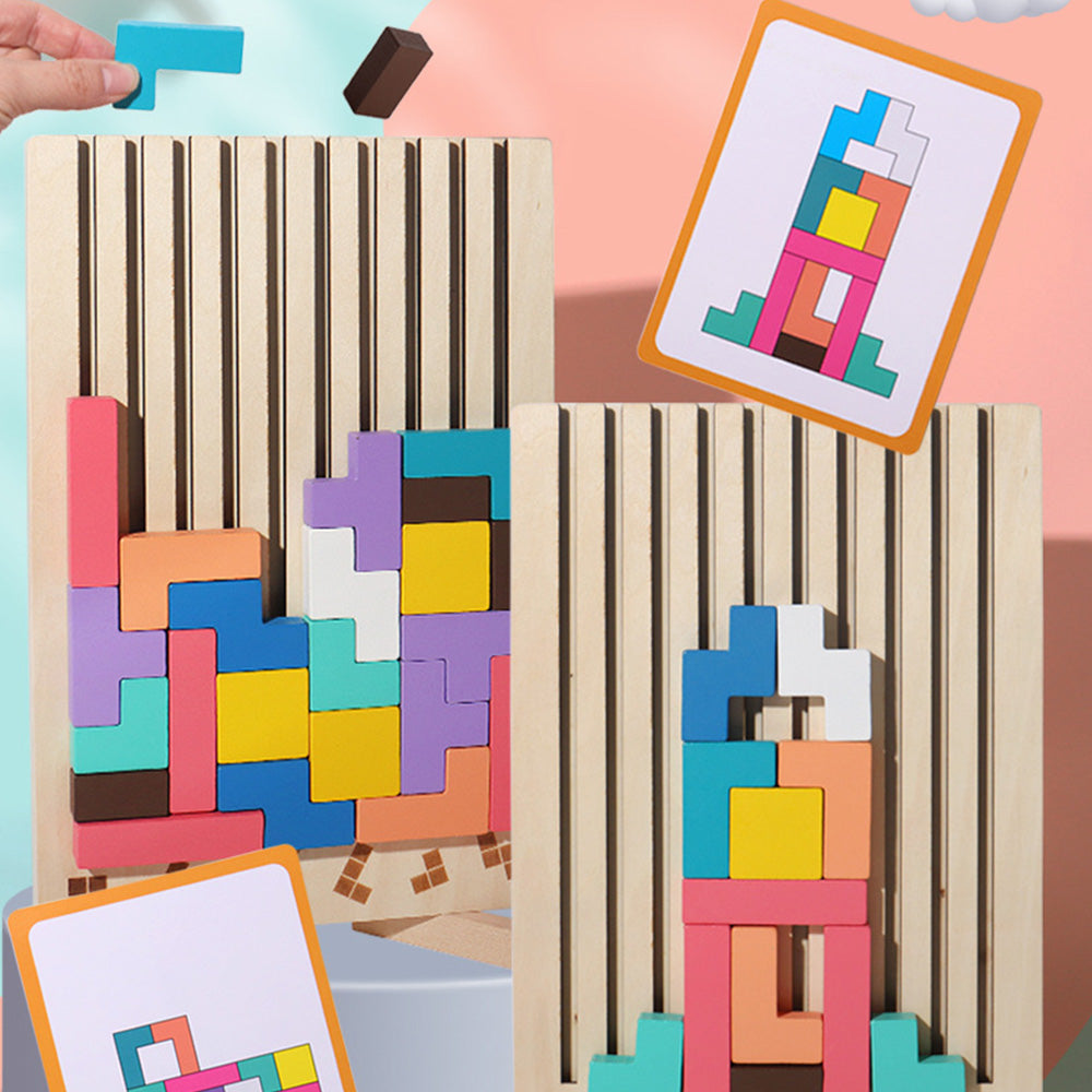 Giant Wooden Block Stacking Puzzle Montessori Educational Toy
