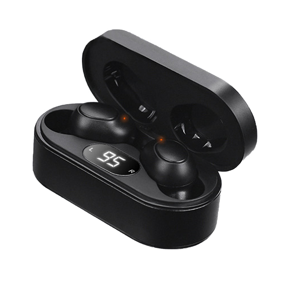 Rechargeable Hearing Aids In-Ear Enhancer Sound Voice Amplifier Black