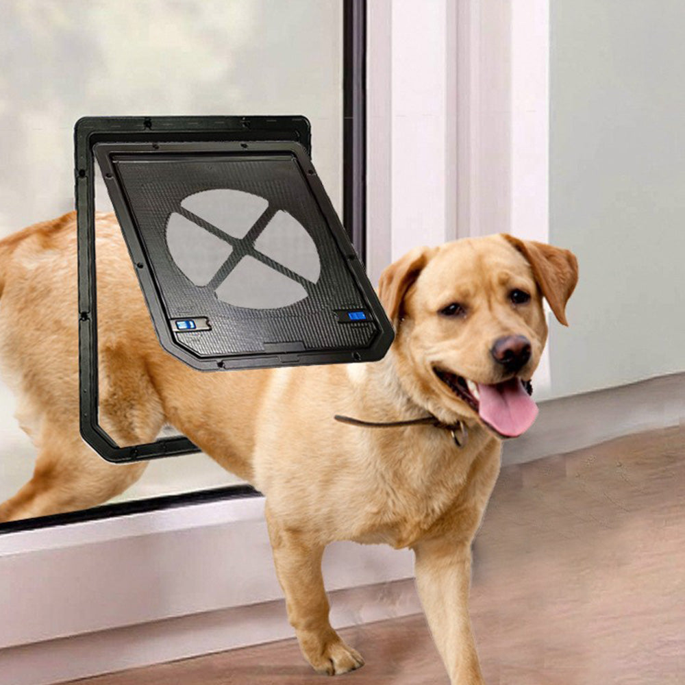 Lockable Pet Flap Screen Door Inside Door for Puppy Dog and Cat House