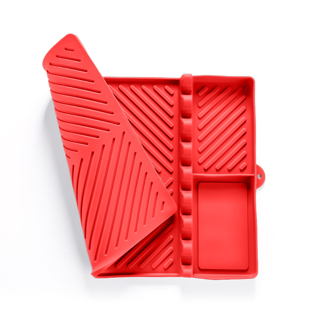 Silicone Griddle Mat Side Shelf Mat Grill Pad for Blackstone Barbecue Grill Accessories Tool Red