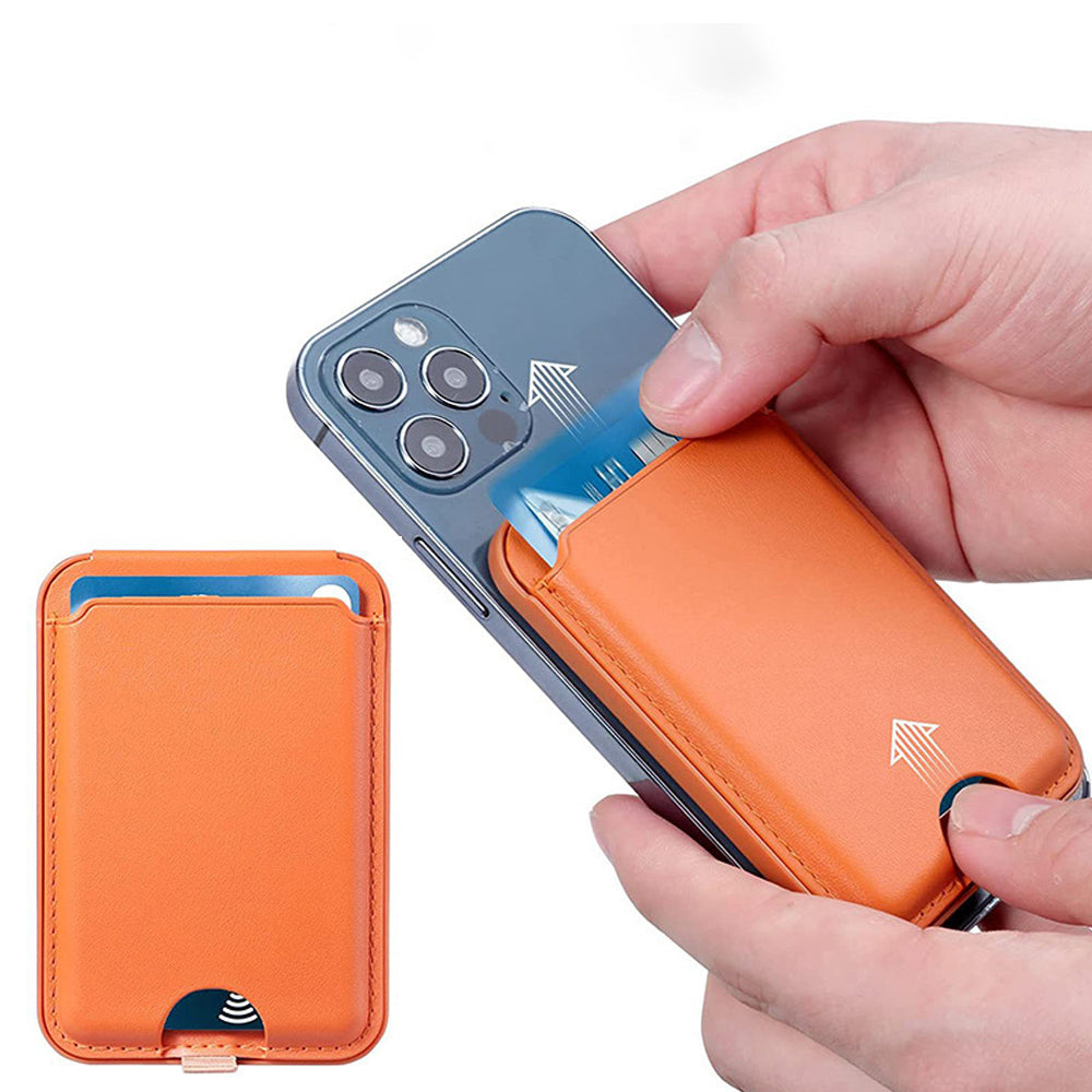 For iPhone Adjustable Magnetic Phone Stand PU Leather Wallet for iPhone 15/14/13 Series Brown