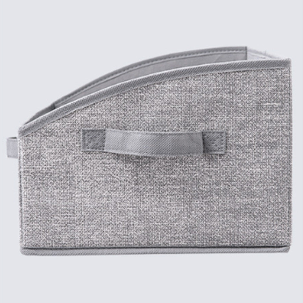 2Pcs  Storage Bin with Handles Large Capacity Closet Shelf Organizer for Clothes Blanket Hats Grey