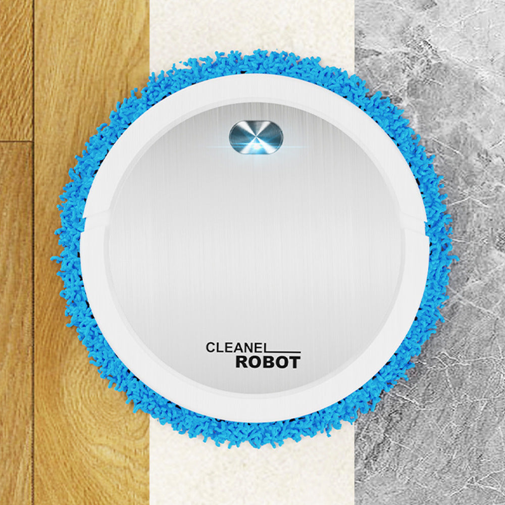 Automatic Vacuum Cleaner Intelligent Wet Dry Sweeping Robot Cleaner for Smooth Hard Floors White