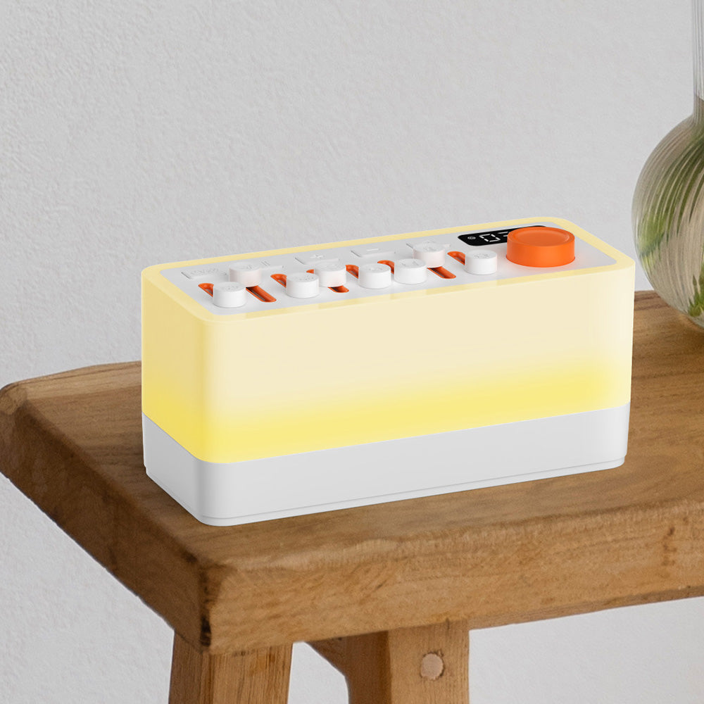 Bluetooth RGB White Noise Speaker DIY Sleep Sound Machine with 8 Nature Sounds and Timer