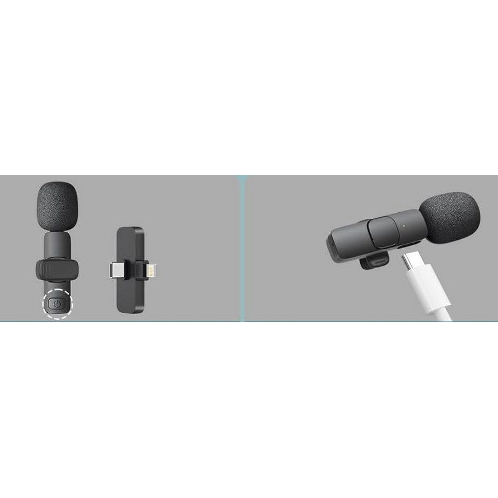 Mini Microphone Wireless Lavalier Lapel Mic for YouTube Tiktok Podcast Vlogging