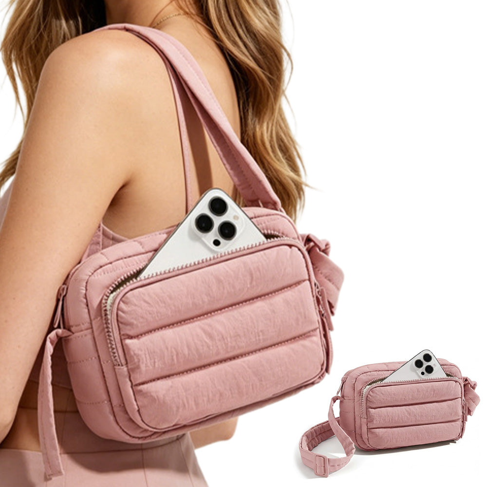 Large Capacity Crossbody Bag -Pink