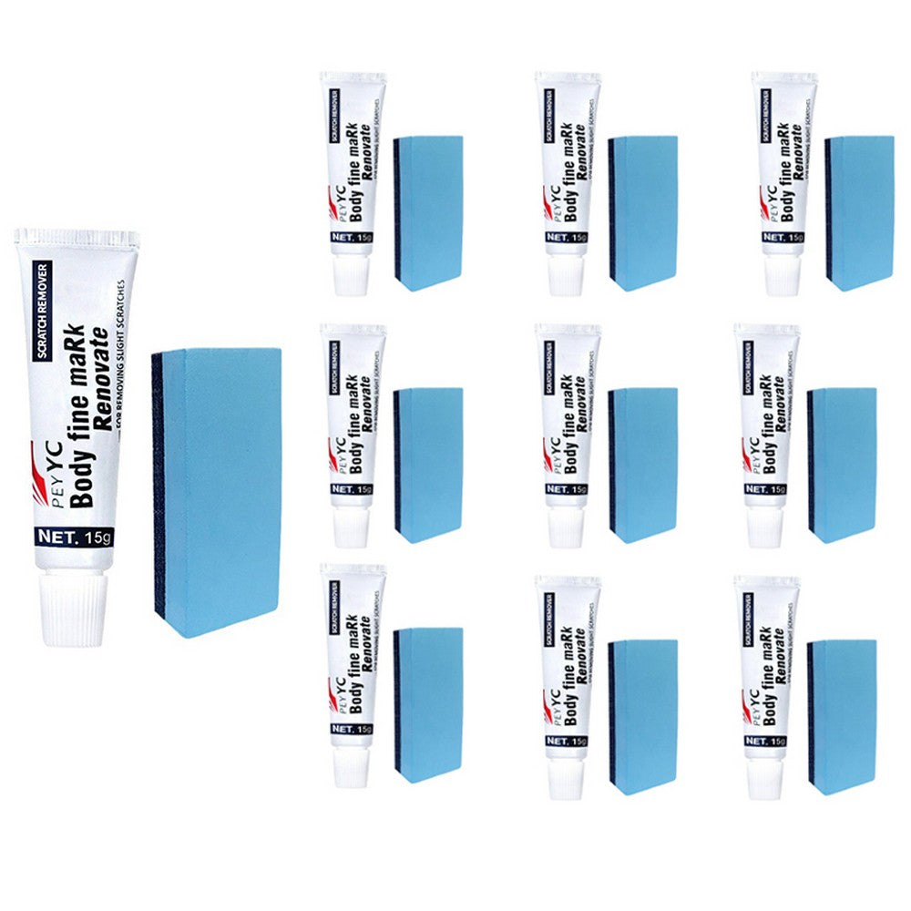 10Pcs Car Polish Scratch Remover Get Paint Scuff Touch Repair Sponge Brush Kit
