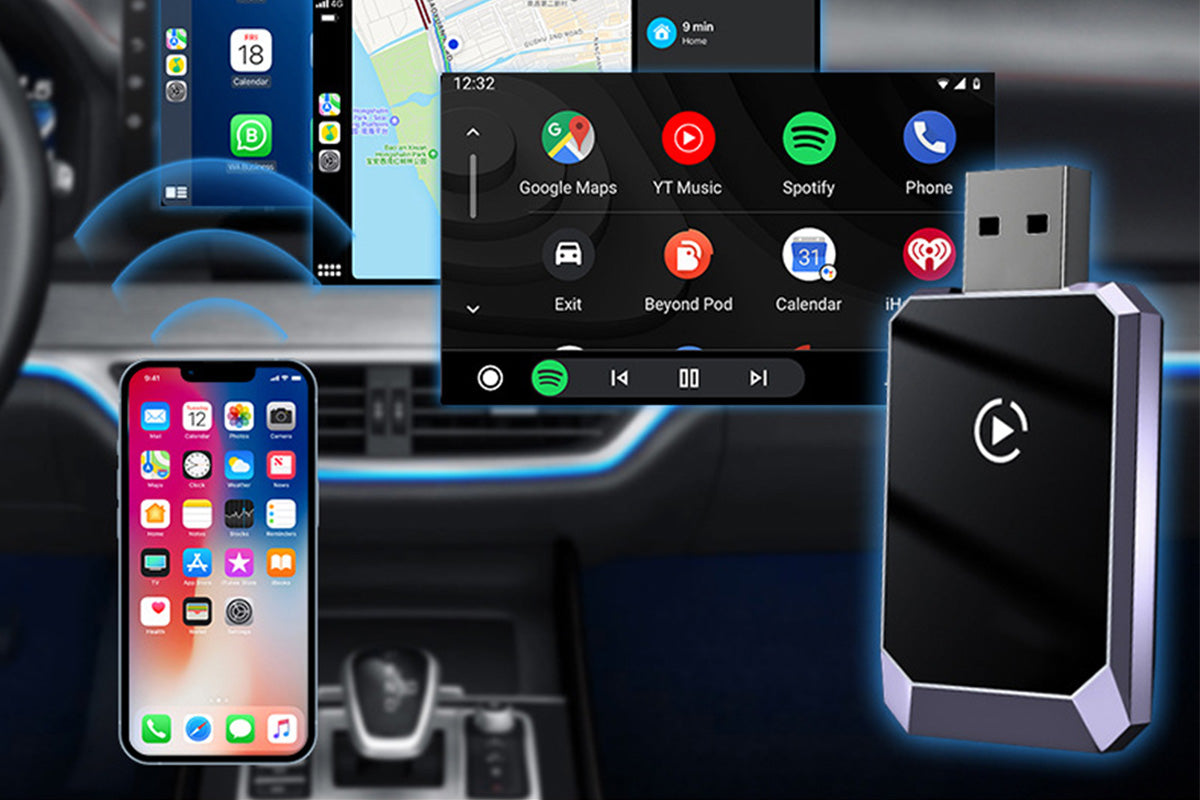Wireless CarPlay Adapter Plug and Play for Factory Wired CarPlay Cars iOS 10+