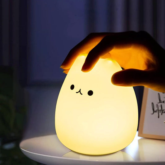 Cat Shape Lamp Silicone Colorful Night Light Cute Kitty Lamp For Bedroom