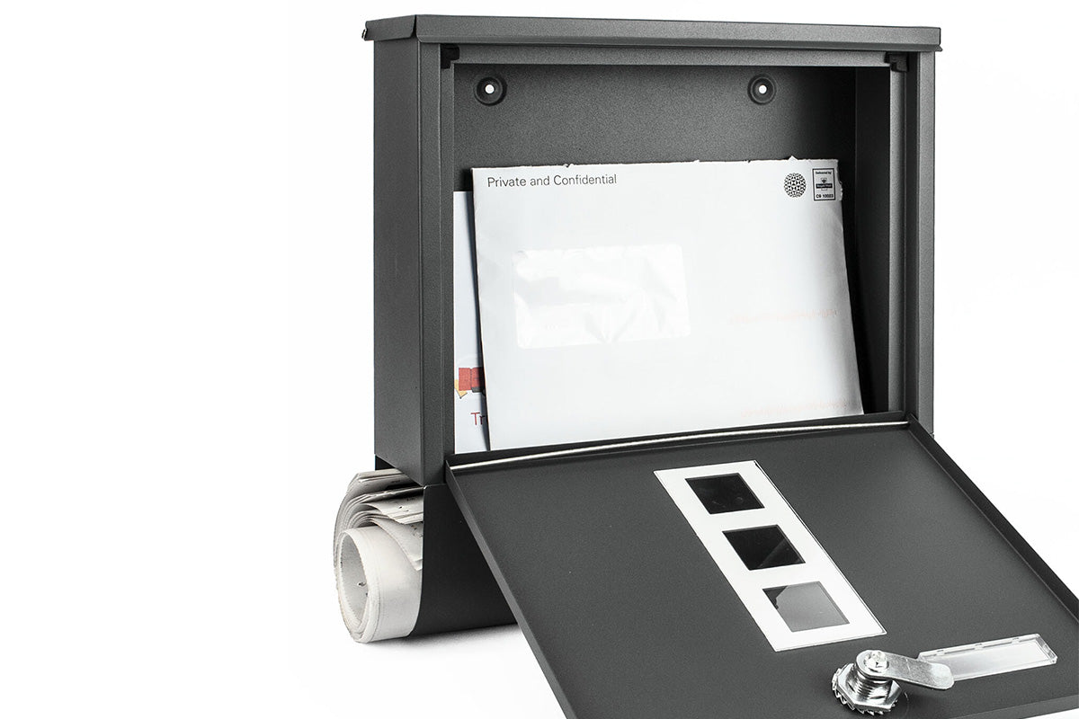 Wall Mounted Large Capacity Metal Mailbox with Key Lock Rust-Resistant Parcel Post Box