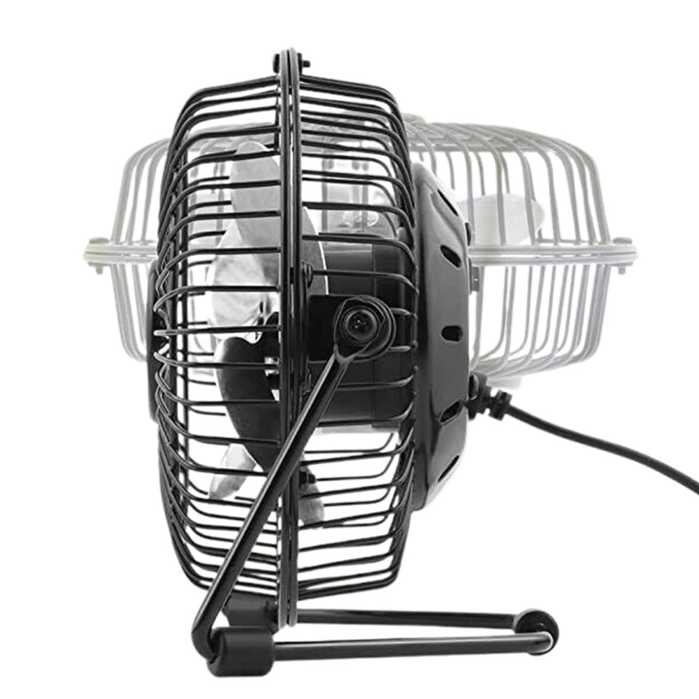 USB Powerful Silent Desktop Fan Small Cooling Fan - 4 inch Black